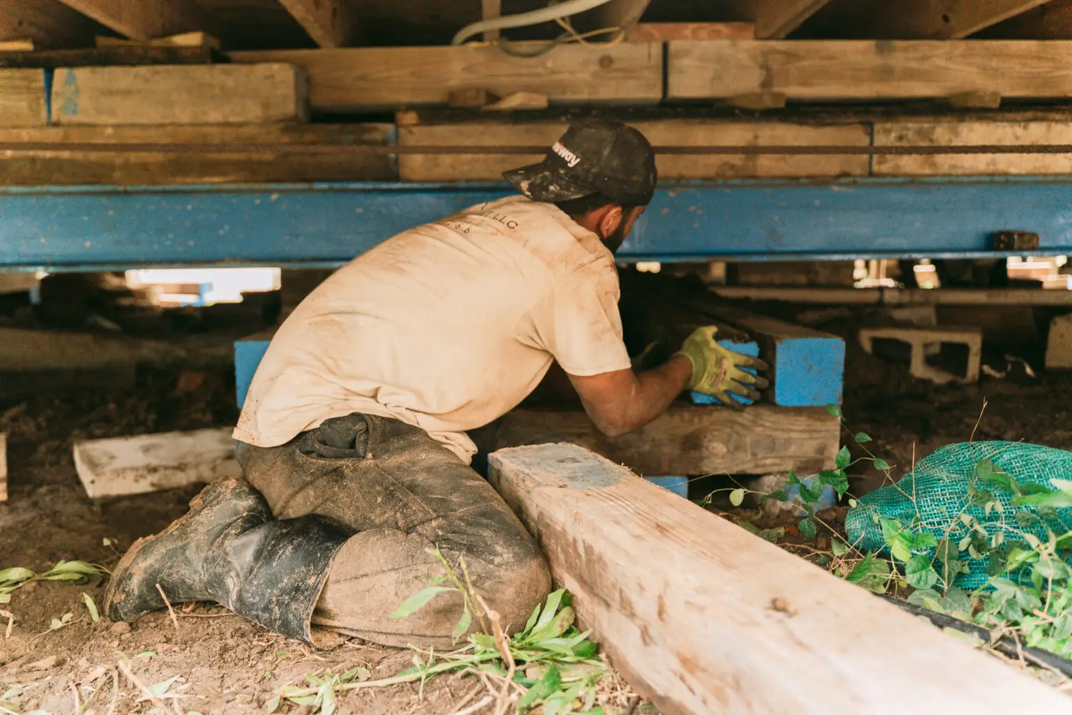 House raising lift process